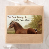 Étiquette Plumes Clydesdale Ébauche Cheval Bookplaques Étiqu (En situation)