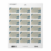 Étiquette Plumes de paon (Feuille entière)