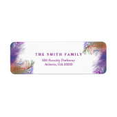 Étiquette Plumes d'oiseaux vintages (Devant)