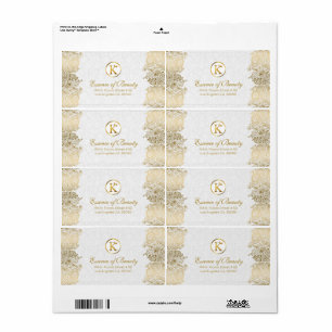 Étiquette Plush White & Gold Paisley Lace Frame