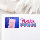 Étiquette Plushiemail personnalisé Cute Plushie Power Plushi (En situation)
