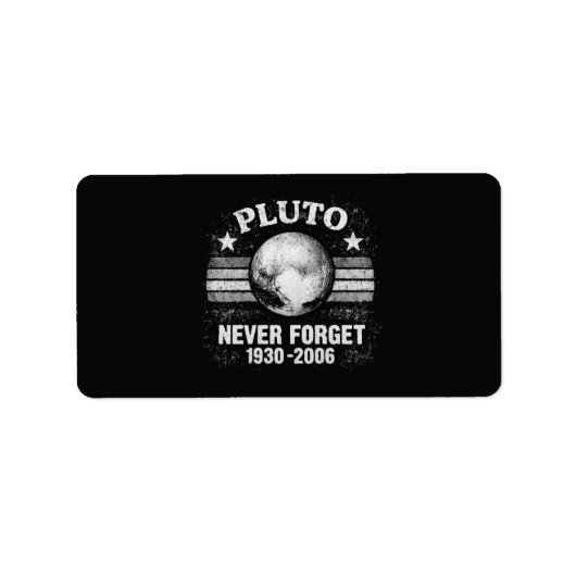 Étiquette Pluton N'oublie Jamais (Devant)