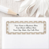 Étiquette Poche blanche Pointe d'impression Adresse de retou (En situation)