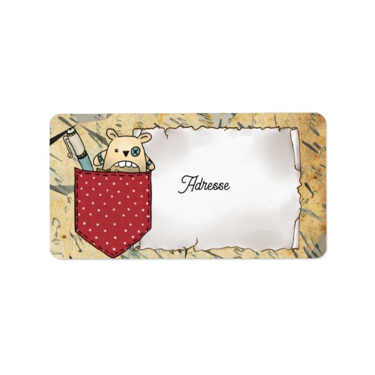 Étiquette Poche de mange-souci (Devant)