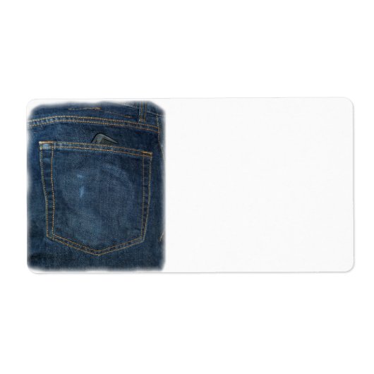 Étiquette Poche Denim Jeans bleu (Devant)