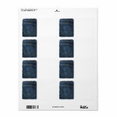 Étiquette Poche Denim Jeans bleu (Feuille entière)