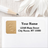 Étiquette Poches De Chien Avec Effet D'Embossage Simulé (En situation)