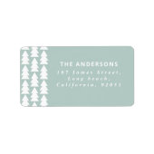 Étiquette Pochette de Noël géométrique minima moderne (Devant)