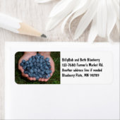 Étiquette Poignée de bleuets frais (En situation)