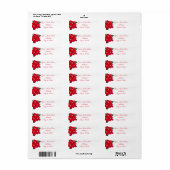 Étiquette Poinsettias (Feuille entière)