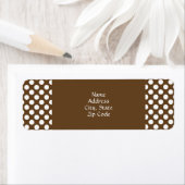 Étiquette Point Polka Brown et blanc (En situation)