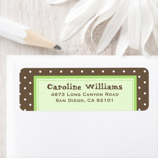 Étiquette Point Polka simple (En situation)