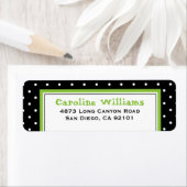 Étiquette Point Polka simple (En situation)