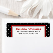 Étiquette Point Polka simple (En situation)