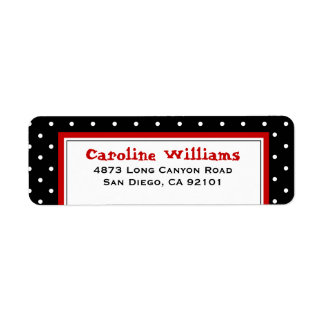 Étiquette Point Polka simple