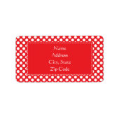 Étiquette Pointe blanc et rouge (Devant)