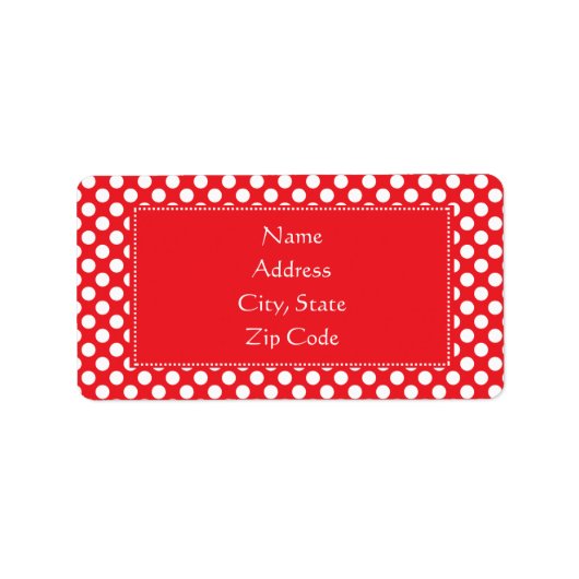 Étiquette Pointe blanc et rouge (Devant)