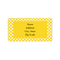 Pointe Polka blanche et jaune