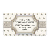 Étiquette Pointes de bijoux Art Déco Champagne Frame Argent (Devant)