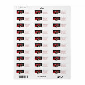 Étiquette Pointeur allemand à pois courts @ cheminée (Feuille entière)