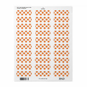 Étiquette Points blancs et orange (Feuille entière)