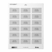 Étiquette Points blancs sur gris clair (Feuille entière)