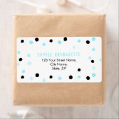 Étiquette Points bleus et noirs (En situation)