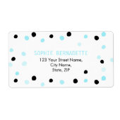 Étiquette Points bleus et noirs (Devant)