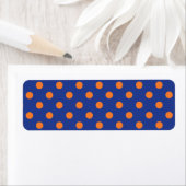 Étiquette Points bleus et orange (En situation)