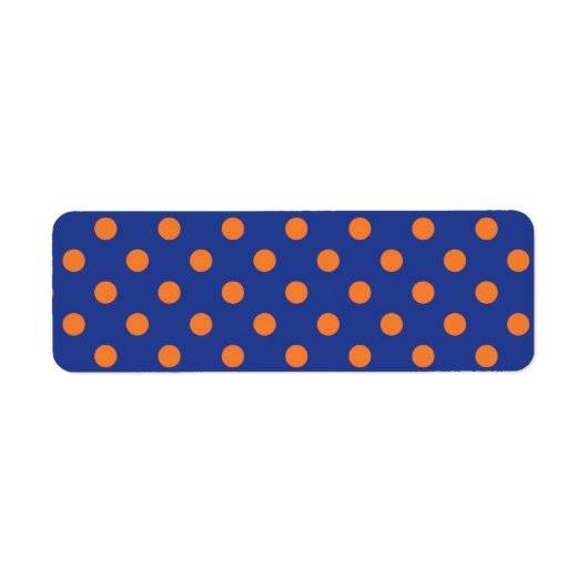 Étiquette Points bleus et orange (Devant)