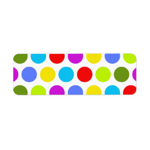 Étiquette Points colorés colorés