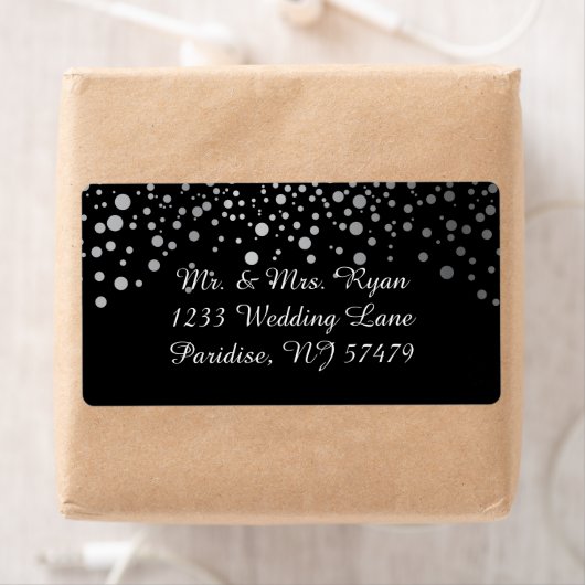 Étiquette Points Confetti Argent | do-it-yourself couleurs A (En situation)