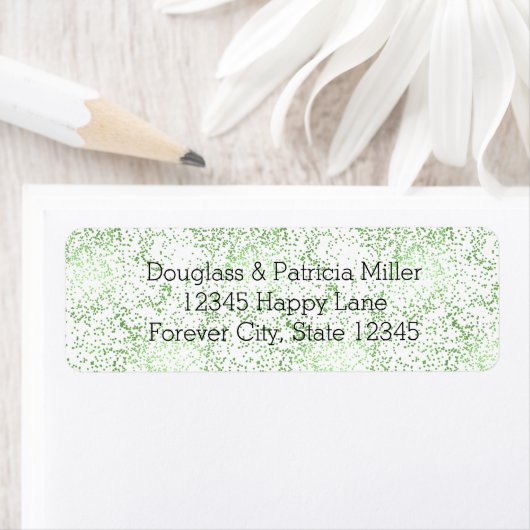 Étiquette Points Confetti de menthe (En situation)