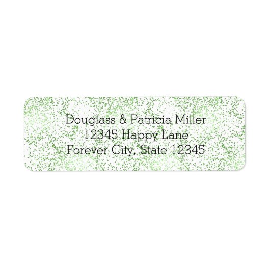 Étiquette Points Confetti de menthe (Devant)