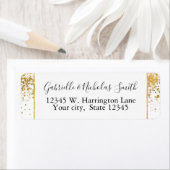 Étiquette Points Confetti Or (En situation)