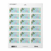 Étiquette Points de fleurs chic holographiques iridescents (Feuille entière)
