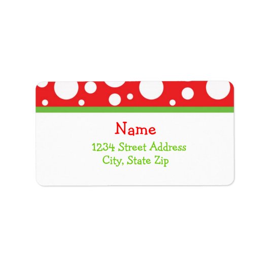Étiquette Points de Noël Lâches d'adresse (Devant)