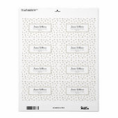 Étiquette Points de parties scintillant en argent (Feuille entière)