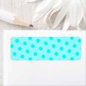 Étiquette Points de polka Aqua (En situation)