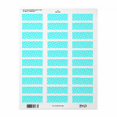 Étiquette Points de polka Aqua (Feuille entière)