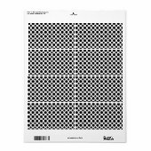Étiquette Points noirs et blancs grands et petits (Feuille entière)
