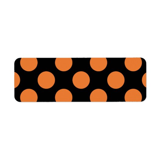 Étiquette Points noirs et orange (Devant)