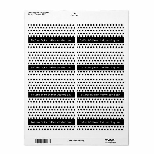Étiquette Points noirs souples ! (Feuille entière)
