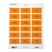 Étiquette Points oranges et blancs (Feuille entière)