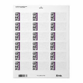 Étiquette Points pourpres et noirs Damask Expédition (Feuille entière)