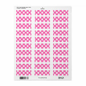 Étiquette Points roses chauds (Feuille entière)