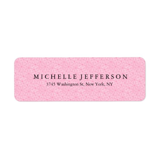 Étiquette Points Roses Élégants Et Modernes (Devant)