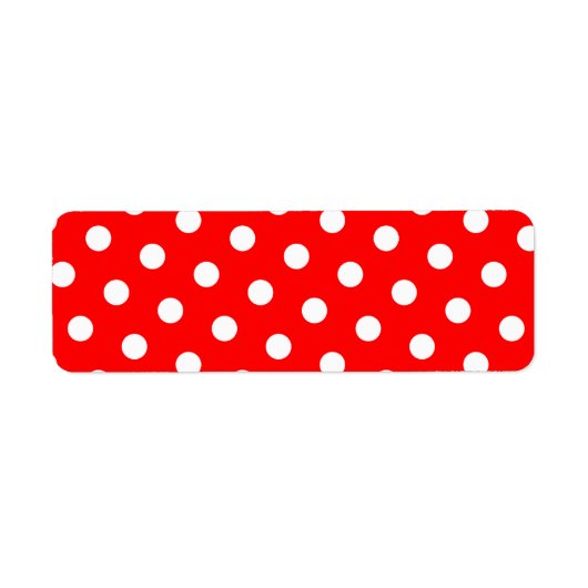 Étiquette Points rouges et blancs (Devant)