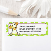 Étiquette Points verts du laboratoire jaune (En situation)