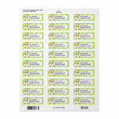 Étiquette Points verts du laboratoire jaune (Feuille entière)